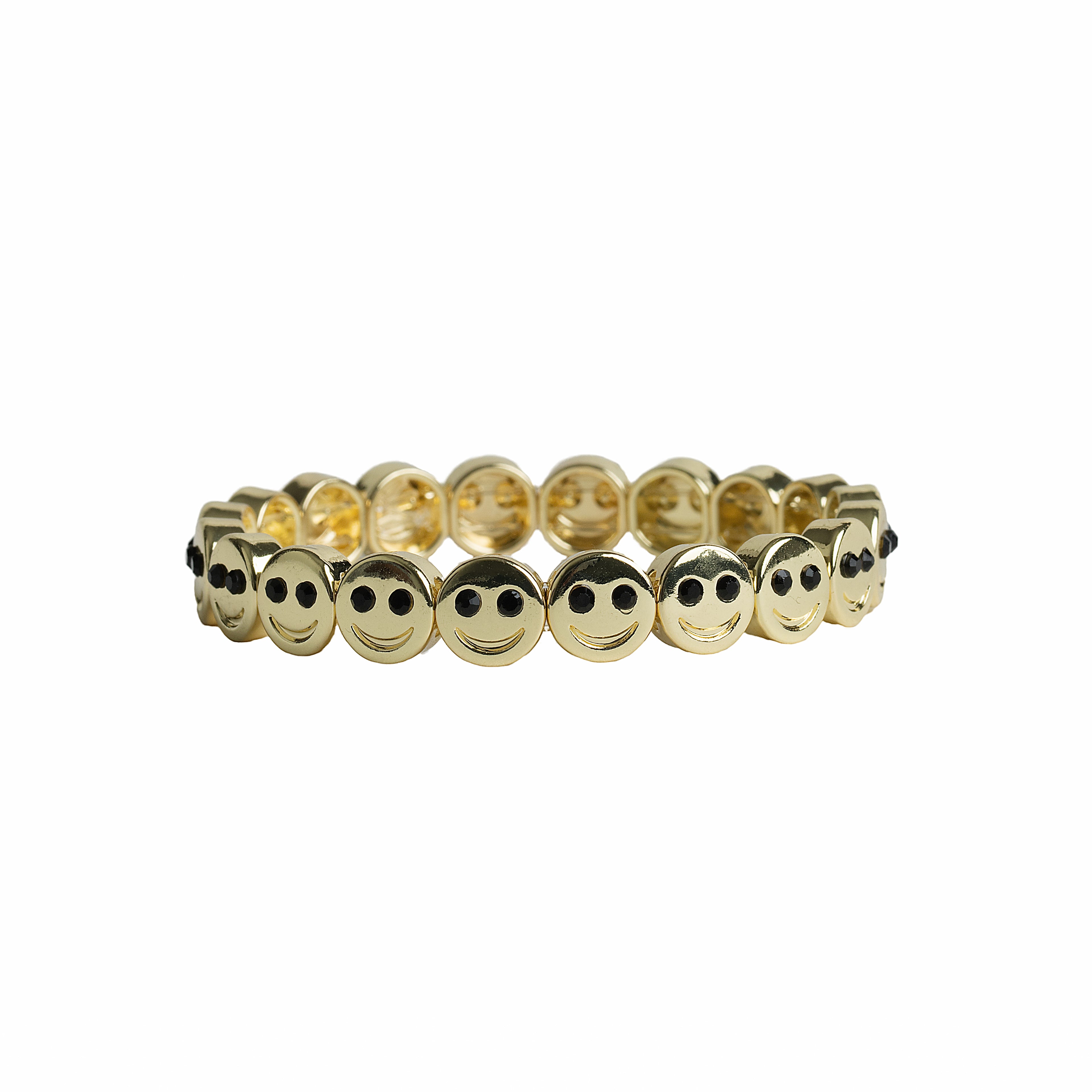 BLACK ZIRCON eyes emoji bracelet